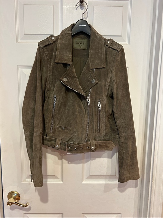 Blank NYC Jackets & Blazers - Blank NYC Olive Suede Moto Jacket